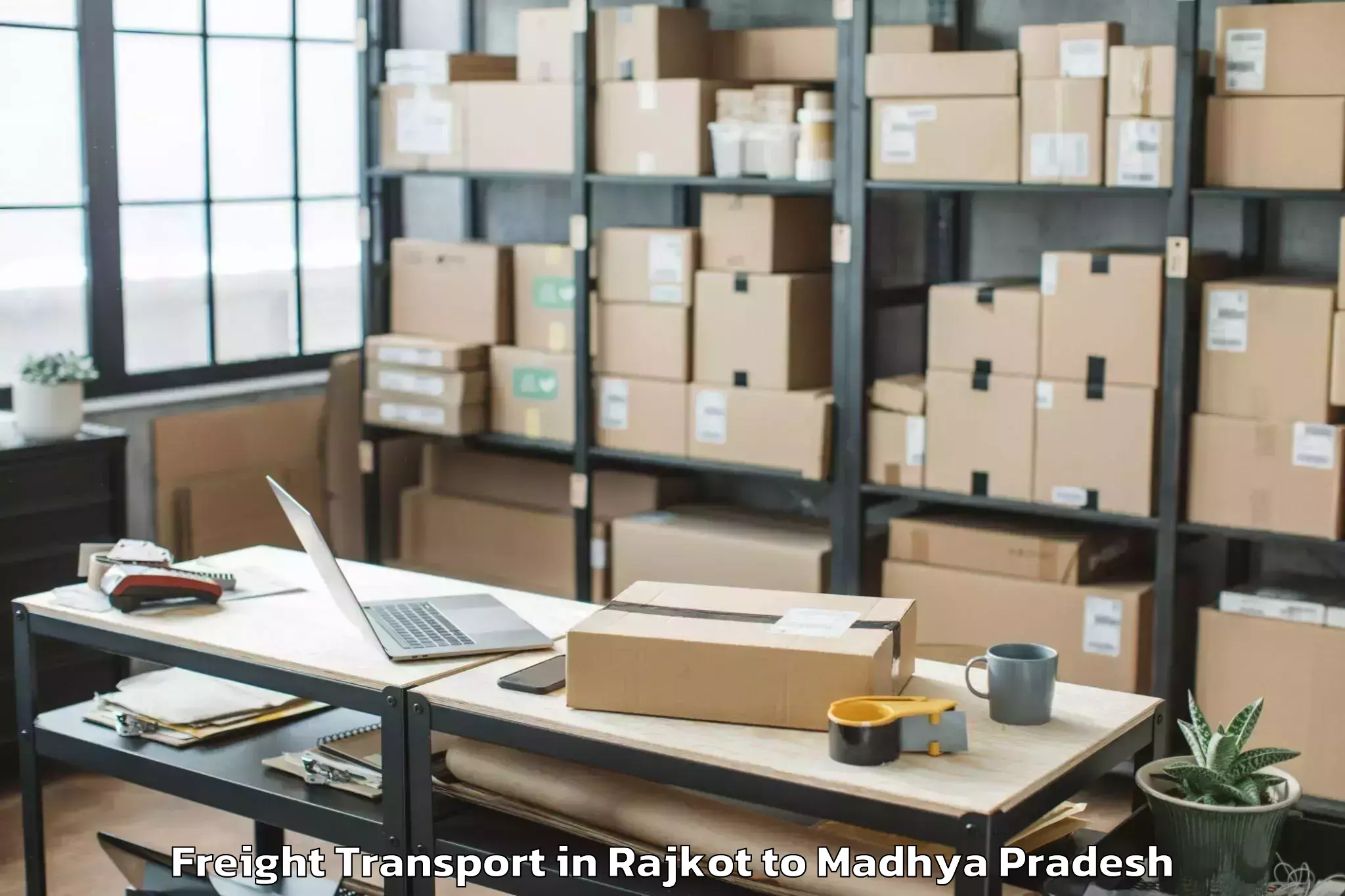 Affordable Rajkot to Pichhore Freight Transport